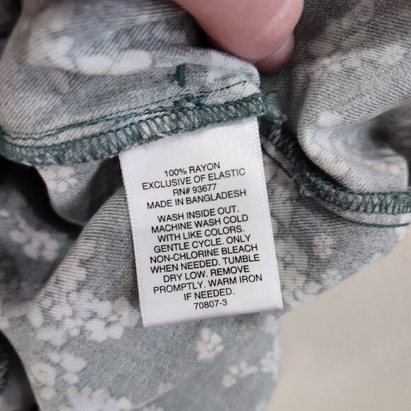 Arizona Jean Co. Floral Tie Strap Smocked Jumpsuit With Pocket Gray Size Small - Picture 8 of 9